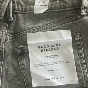 Good American Gray Flare & Wide Leg Jeans